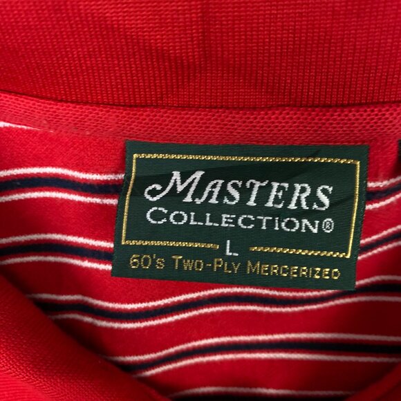 Vintage Masters Collection Polo Shirt Men's Large Mesh Mercerized Cotton Golf - Picture 5 of 9